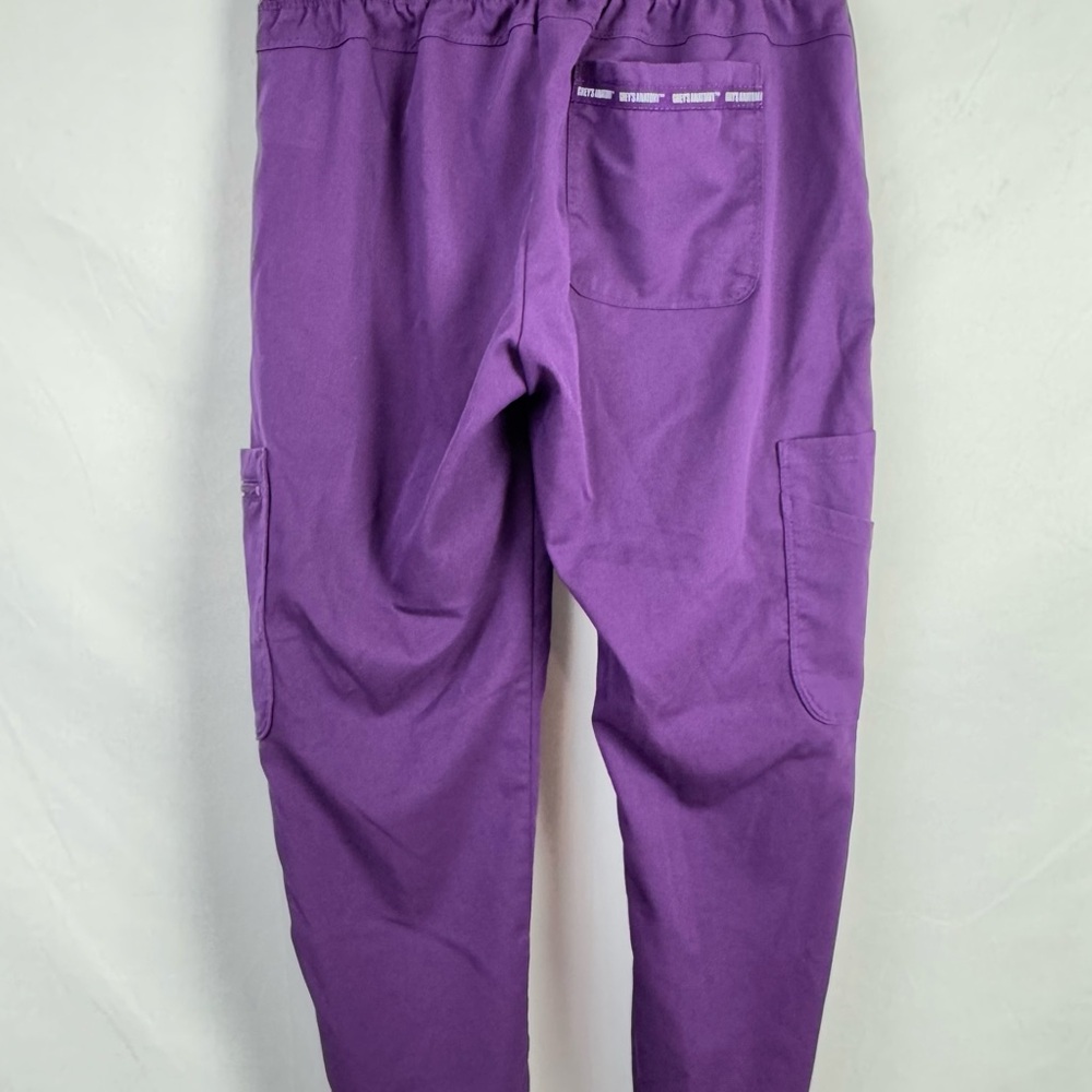 Greys Anatomy Spandex Stretch Carly 7-Pocket Mid-Rise Jogger Pant Eggplant XSP - Picture 7 of 12